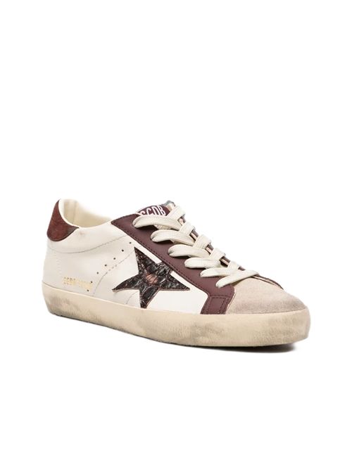 sneakers super star cocco printed star butter burgundy Golden Goose | GWF01002.F008761.15993BUTTER/BEIGE/BURGUNDY